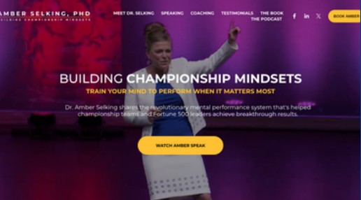 Amber Selking speaker website by SpeakerSight