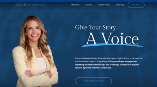 Ashley Adamson speaker website by SpeakerSight