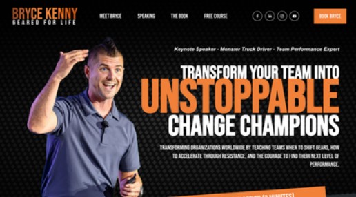 Bryce Kenny speaker website by SpeakerSight