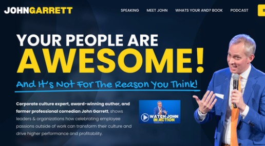 John Garrett speaker website by SpeakerSight