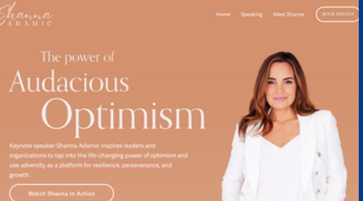Shanna Adamic speaker website by SpeakerSight