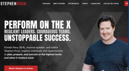 Stephen Drum speaker website by SpeakerSight