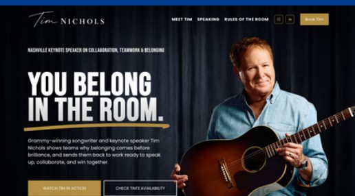 Tim Nichols speaker website by SpeakerSight